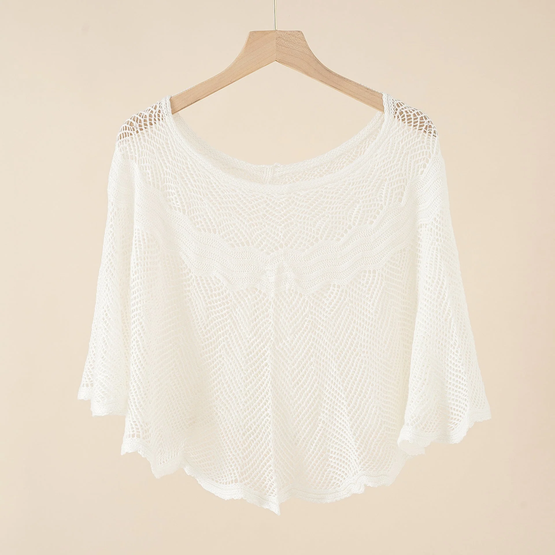 Damen Luftiger Strickponcho Im Modernen Design Heidi-Mode - Image 2