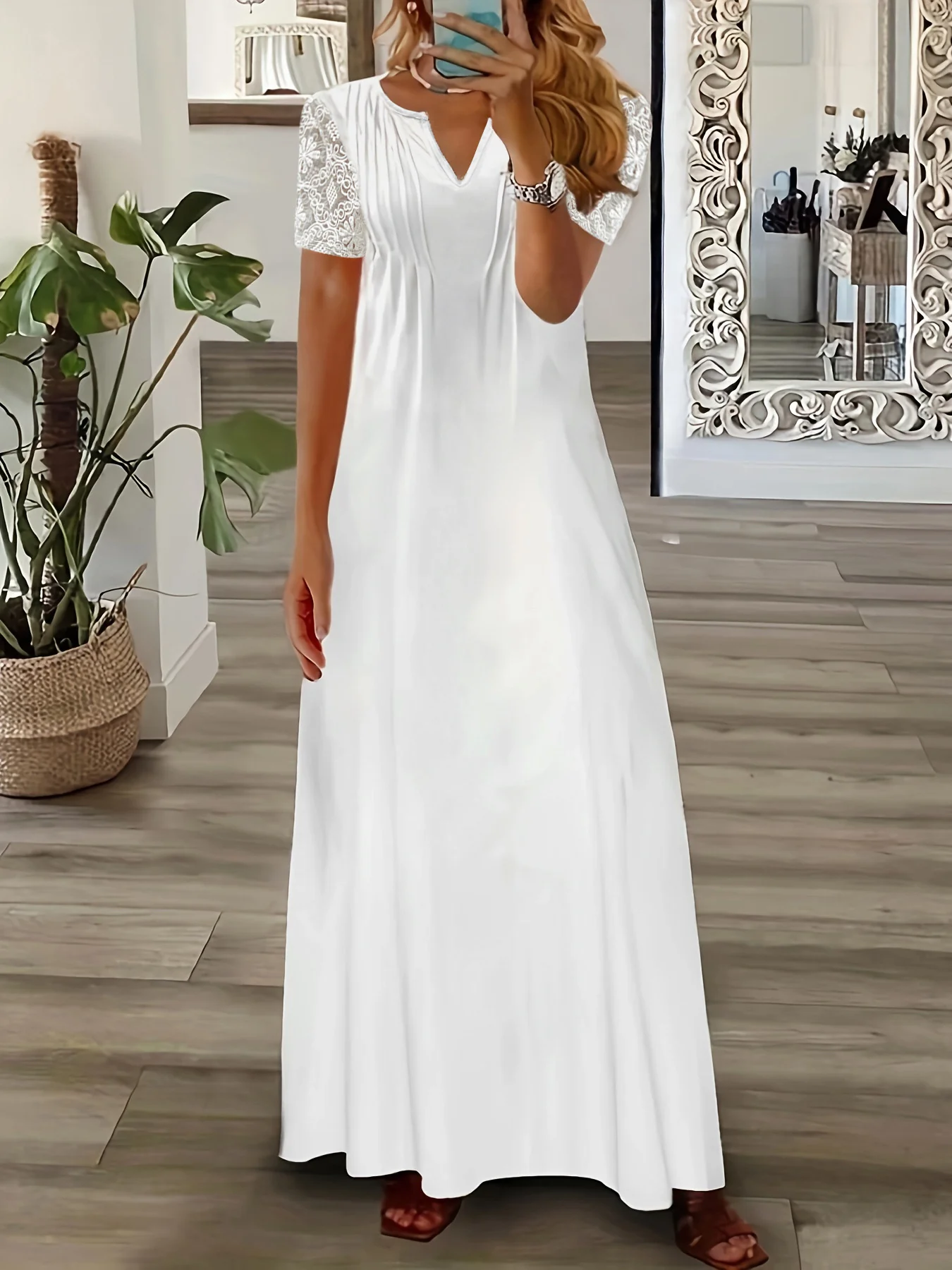 Damen luftiges Sommerkleid mit raffinierten Spitzenakzenten Heidi-Mode - Image 4