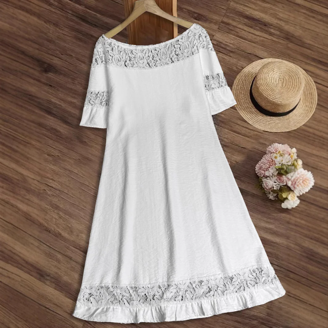 Damen luftiges Sommerkleid mit raffinierten Spitzenakzenten Heidi-Mode - Image 5