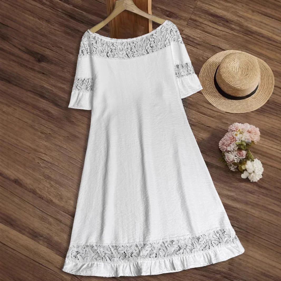 Damen luftiges Sommerkleid mit raffinierten Spitzenakzenten Heidi-Mode - Image 6