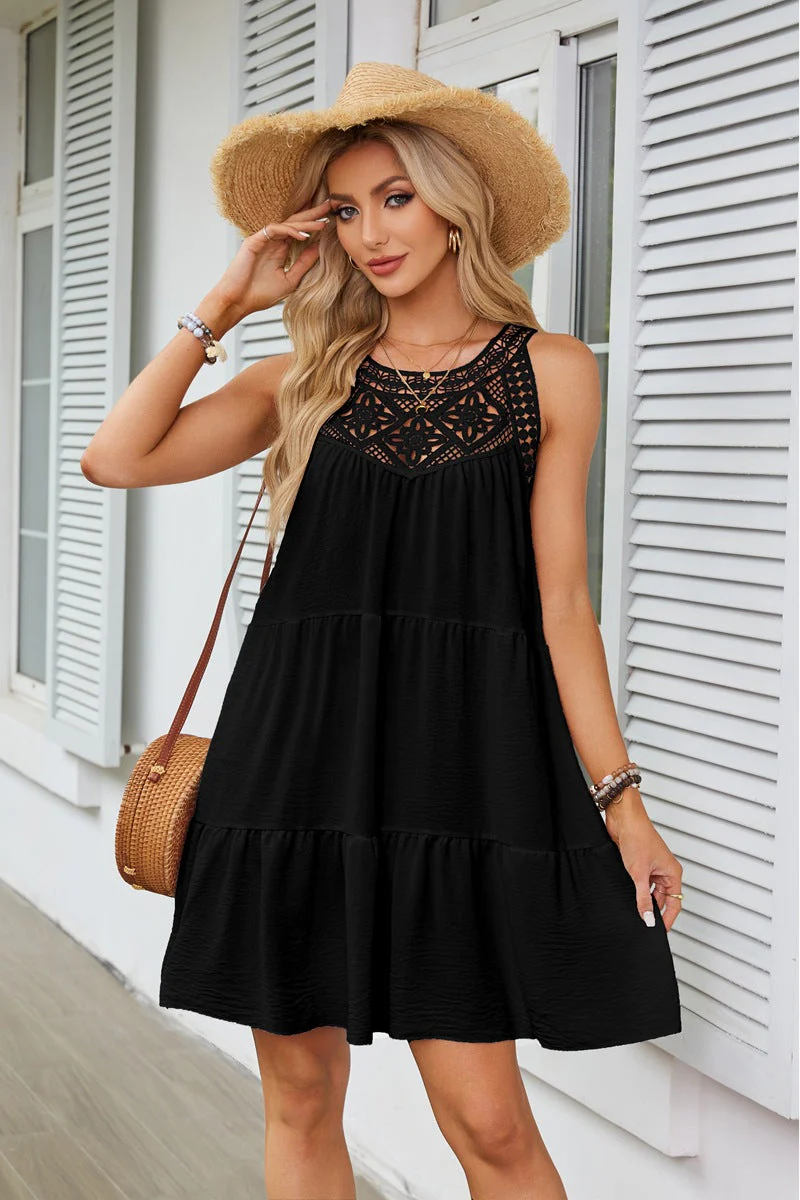Damen Luftiges Sommerkleid mit Spitzeneinsatz Heidi-Mode - Image 7