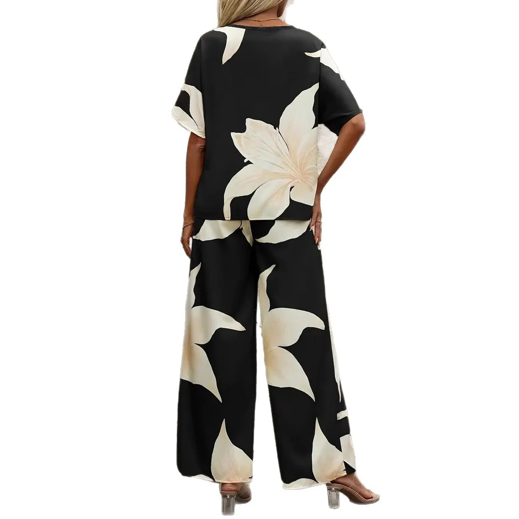Damen Luftiges Zweiteiliges Set mit floralem Design und weitem Schnitt Heidi-Mode - Image 5