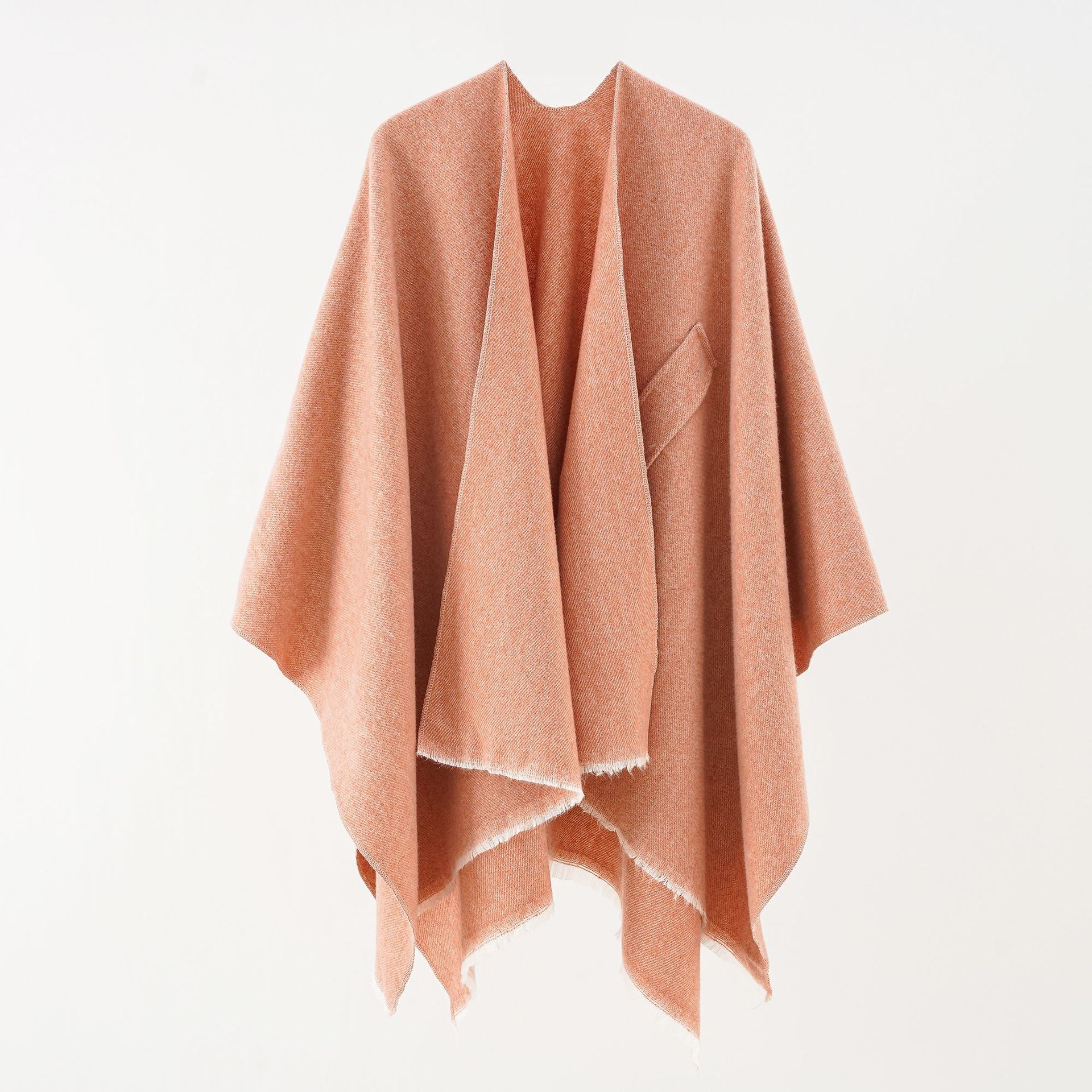 Damen Luxuriöser Oversize Poncho Aus Hochwertigem Mischgewebe Heidi-Mode - Image 12