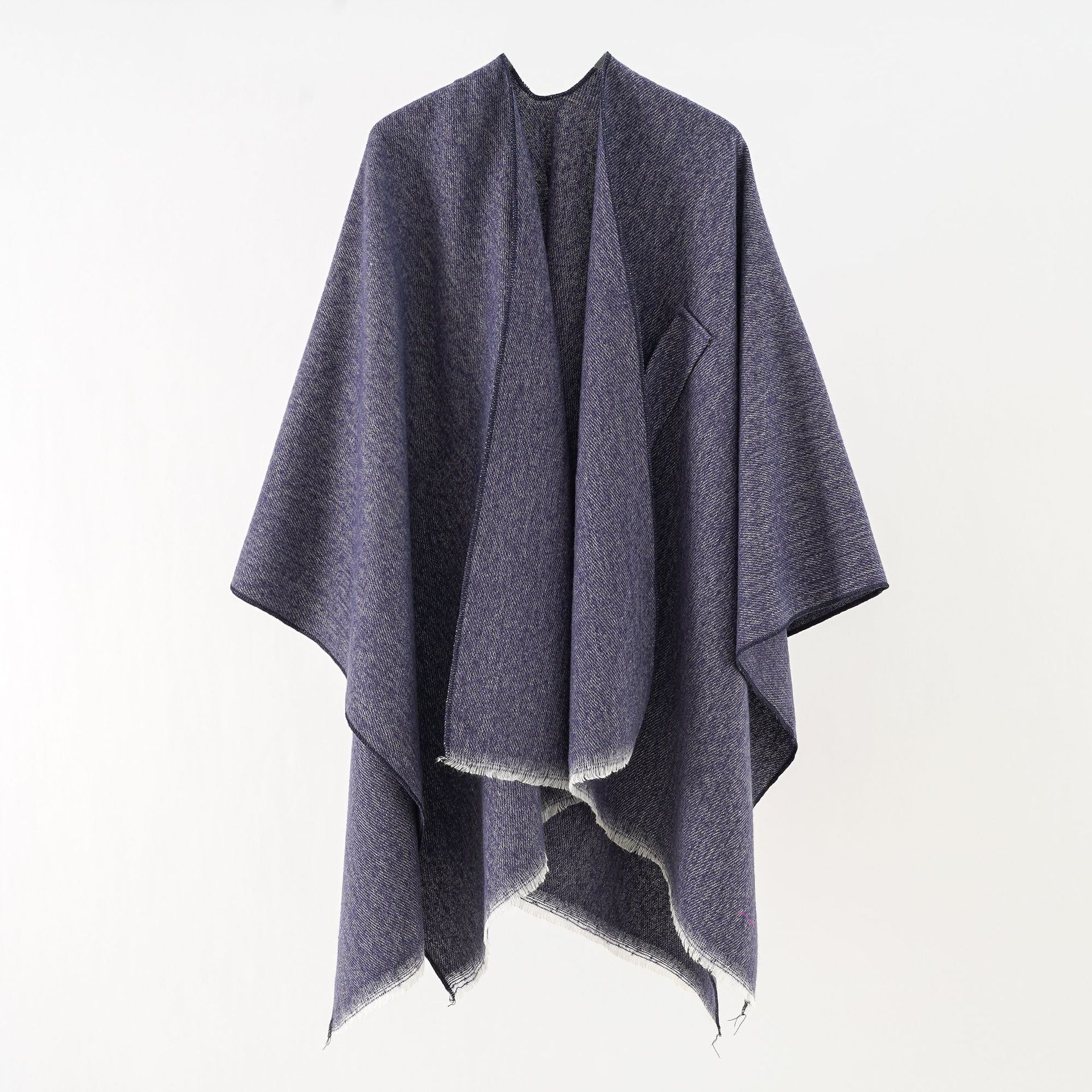 Damen Luxuriöser Oversize Poncho Aus Hochwertigem Mischgewebe Heidi-Mode - Image 16