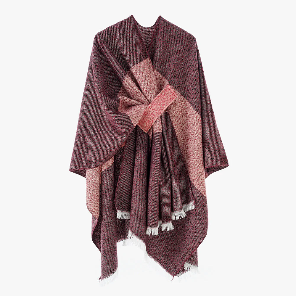 Damen Luxuriöser Oversize Poncho Aus Hochwertigem Mischgewebe Heidi-Mode - Image 17