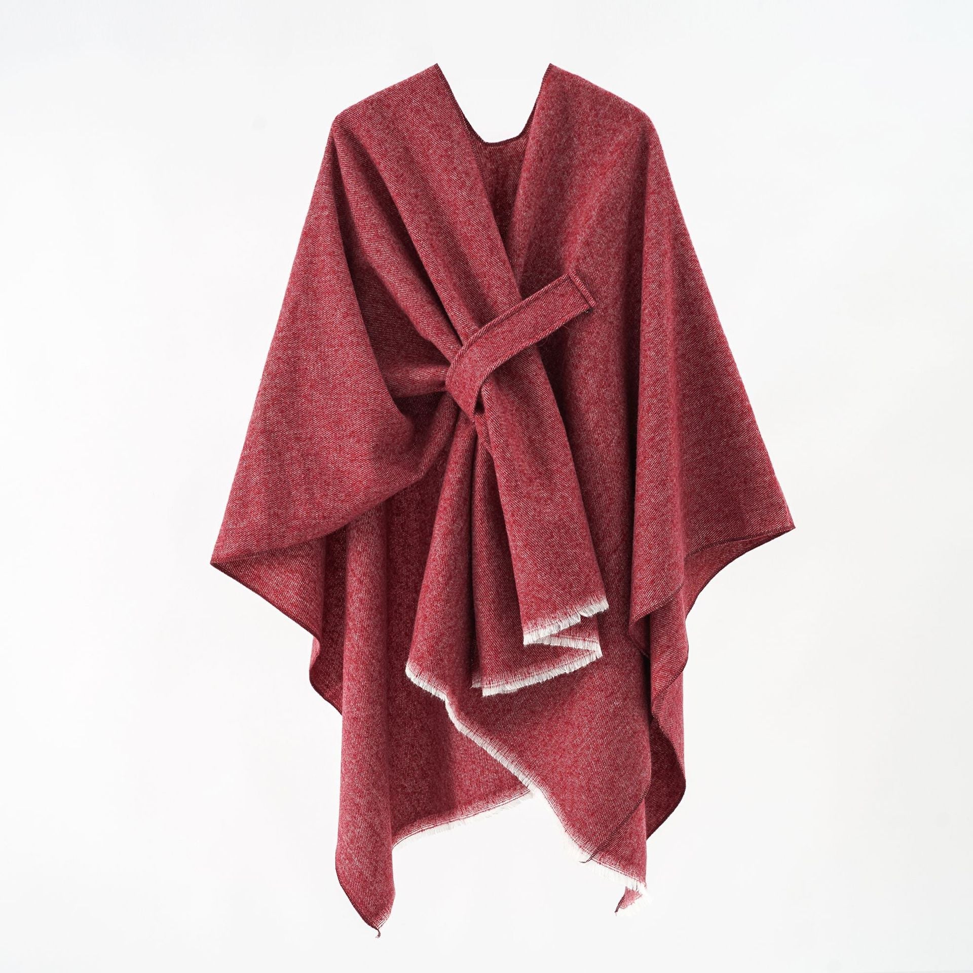 Damen Luxuriöser Oversize Poncho Aus Hochwertigem Mischgewebe Heidi-Mode - Image 24