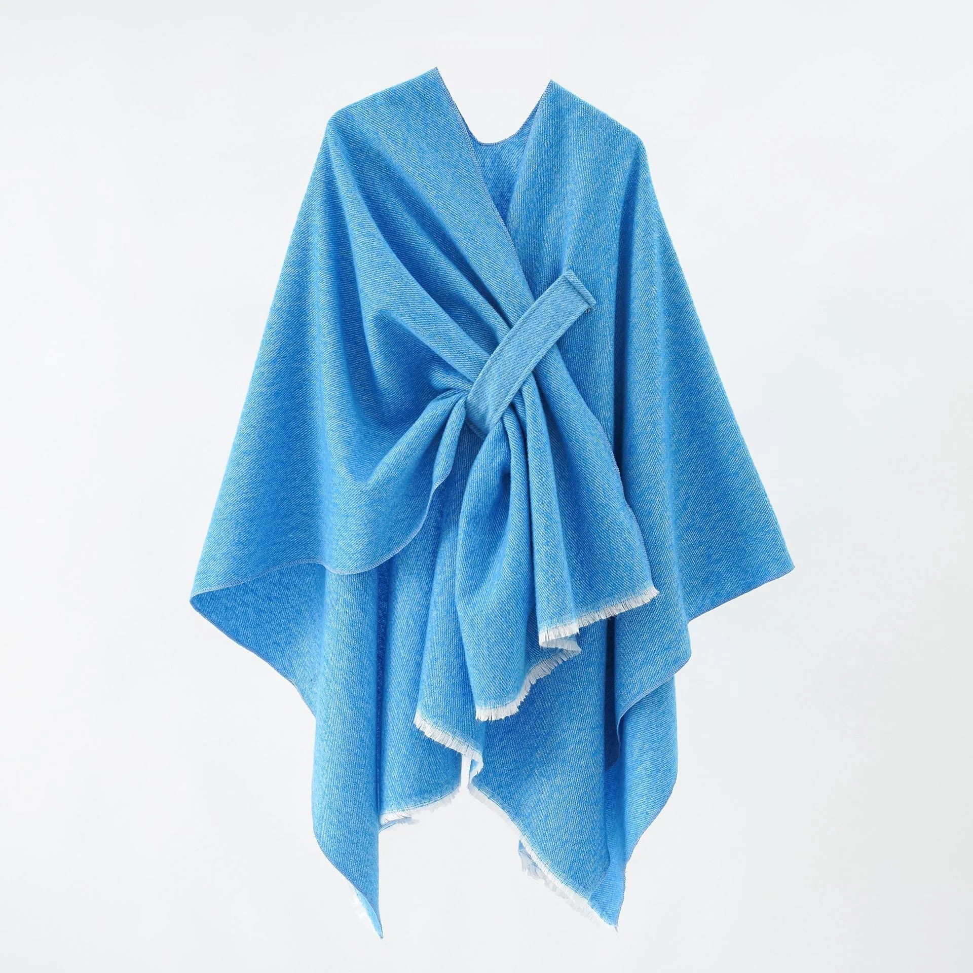 Damen Luxuriöser Oversize Poncho Aus Hochwertigem Mischgewebe Heidi-Mode - Image 26