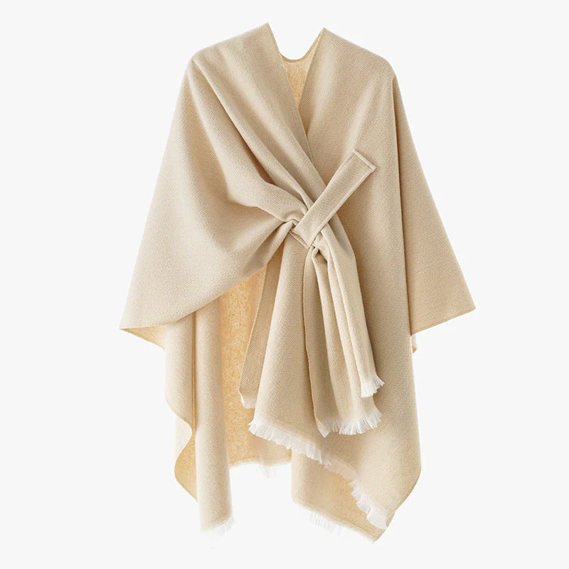 Damen Luxuriöser Oversize Poncho Aus Hochwertigem Mischgewebe Heidi-Mode - Image 28