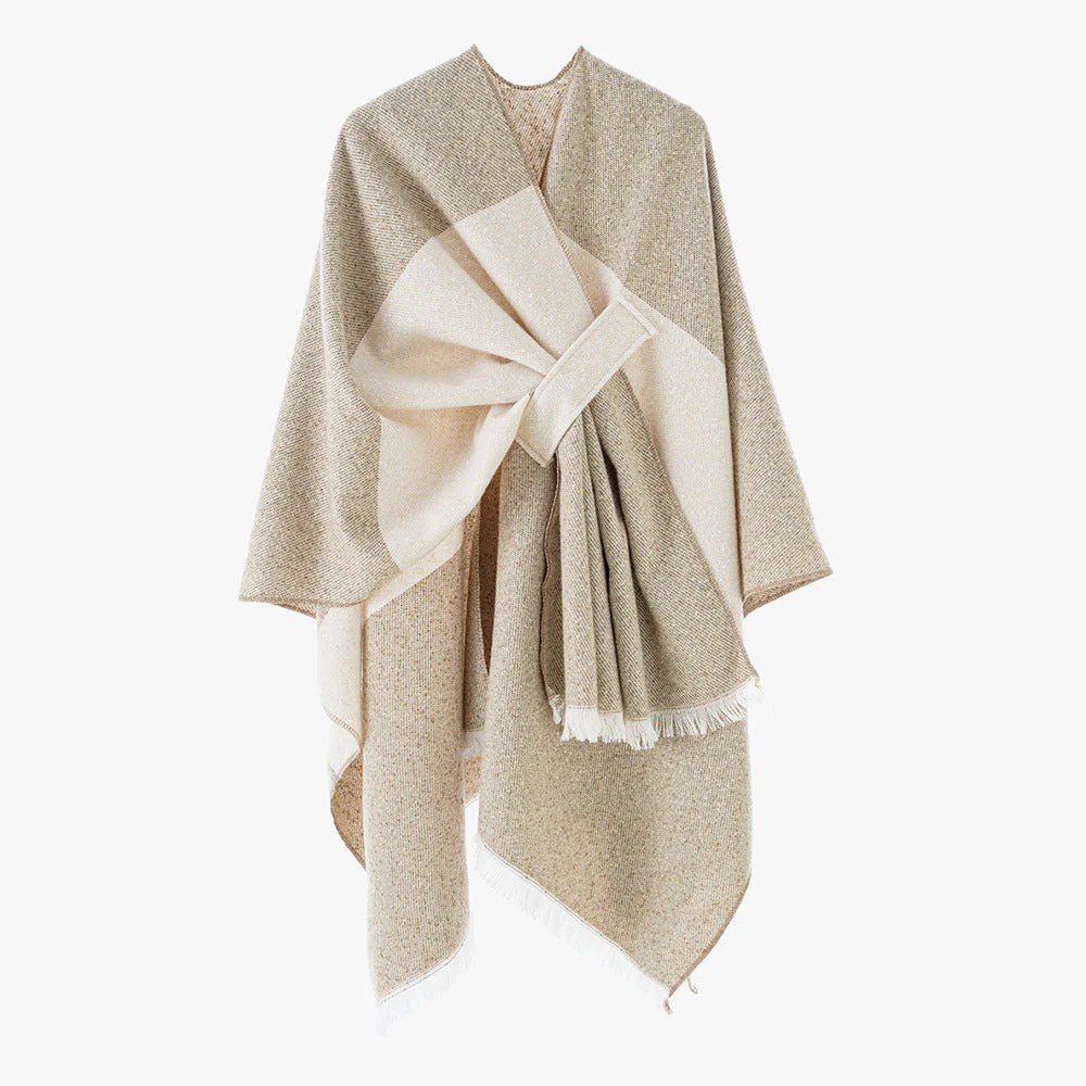 Damen Luxuriöser Oversize Poncho Aus Hochwertigem Mischgewebe Heidi-Mode - Image 4
