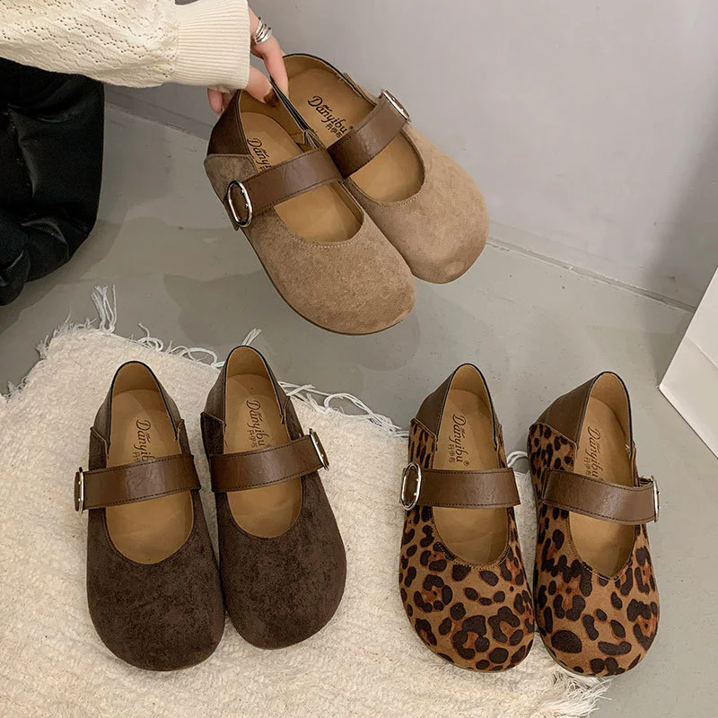 Damen Mary-Jane Schuhe mit modischem Leoprint und komfortablem Riemen Heidi Mode - Image 4