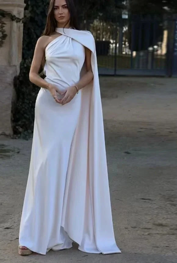 Damen Maxikleid mit Asymmetrischem Schnitt und Fließendem Stoff Heidi-Mode - Image 10