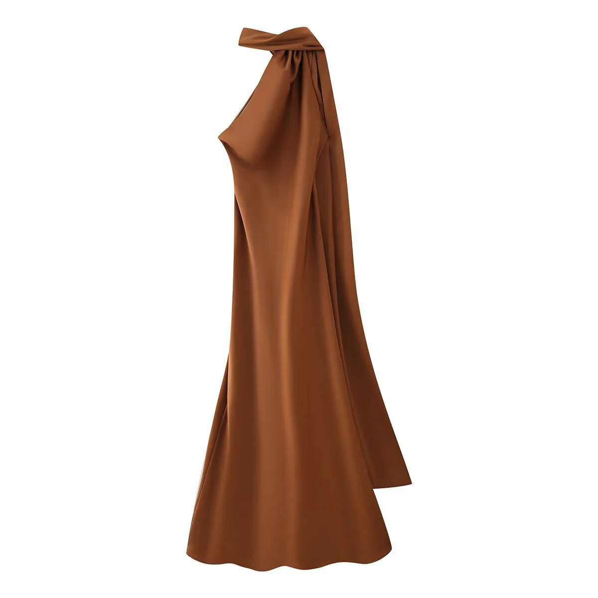 Damen Maxikleid mit Asymmetrischem Schnitt und Fließendem Stoff Heidi-Mode - Image 2