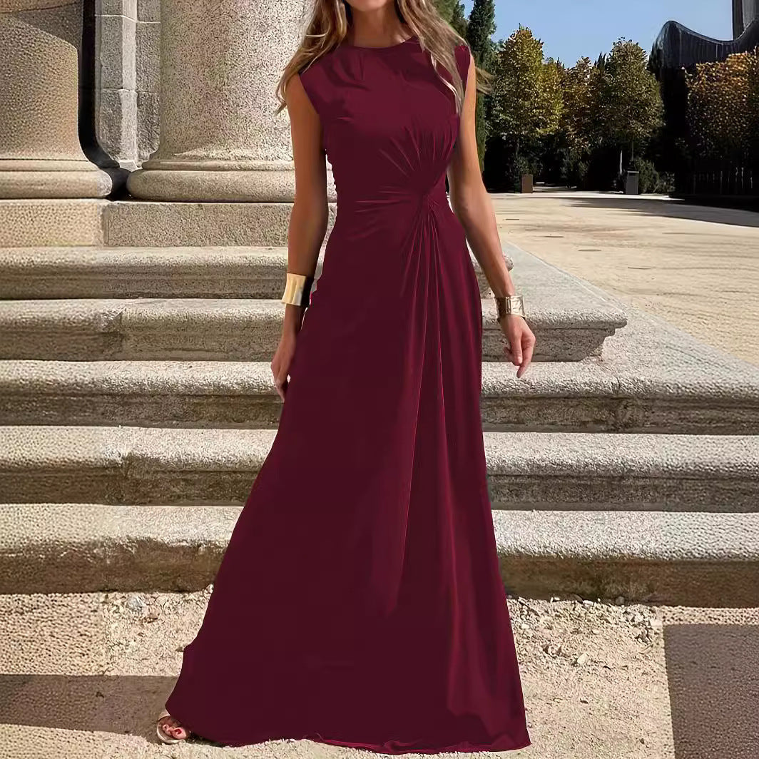 Damen Maxikleid mit Elegantem Knoten-Detail und Fließendem Schnitt Heidi-Mode - Image 2