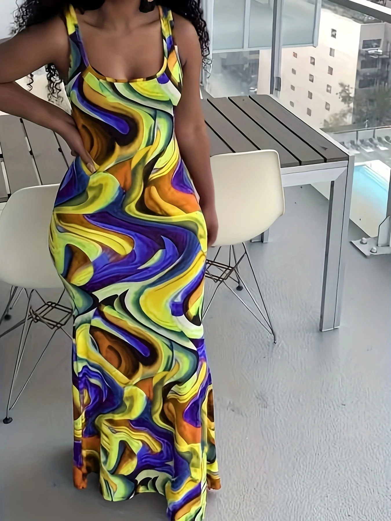 Damen Maxikleid mit exklusivem Farbverlauf und figurumspielendem Schnitt Heidi-Mode - Image 7