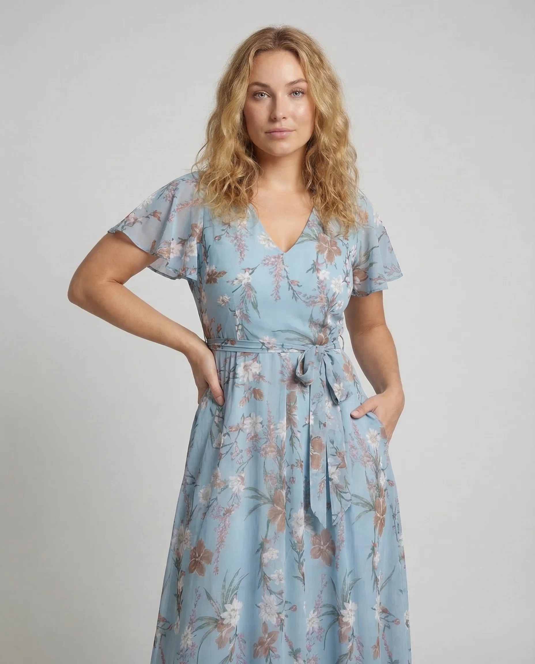 Damen Maxikleid mit floralem Design - Image 2