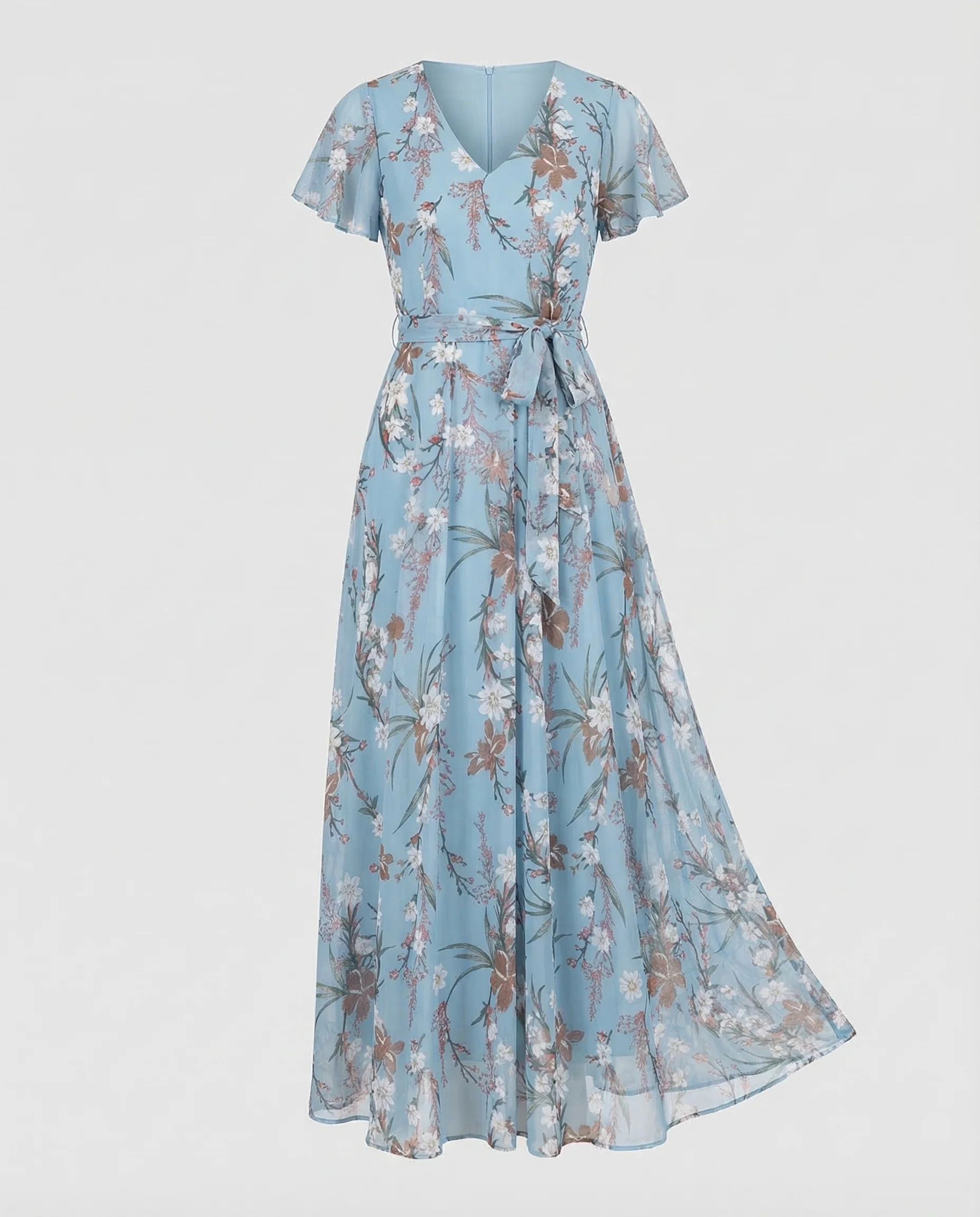 Damen Maxikleid mit floralem Design - Image 5