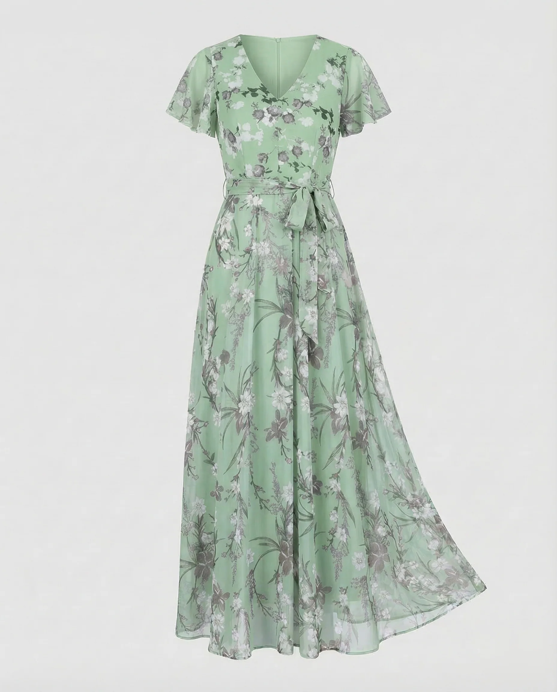 Damen Maxikleid mit floralem Design - Image 7