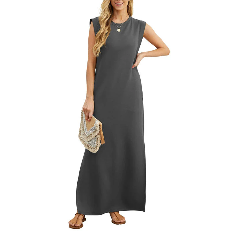 Damen Maxikleid mit Lässigem Schnitt und Minimalistischen Details Heidi-Mode - Image 2
