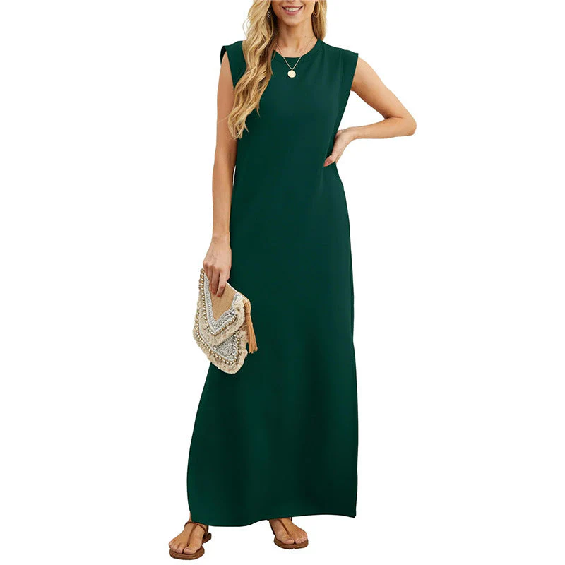 Damen Maxikleid mit Lässigem Schnitt und Minimalistischen Details Heidi-Mode - Image 6