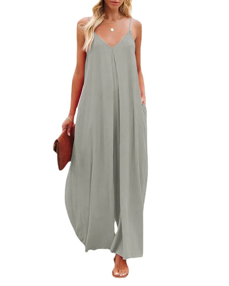 Damen Maxikleid mit Schmalen Spagettiträgern und Luftiger A-Linien-Silhouette Heidi-Mode - Image 10