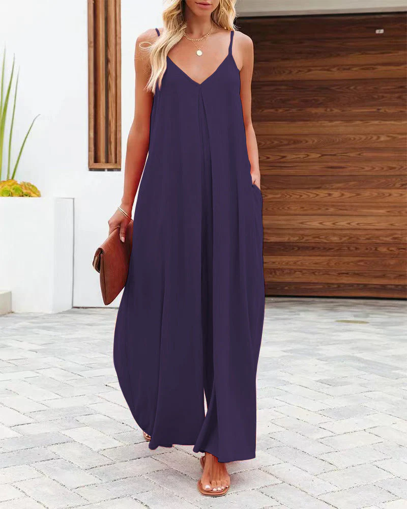 Damen Maxikleid mit Schmalen Spagettiträgern und Luftiger A-Linien-Silhouette Heidi-Mode - Image 11