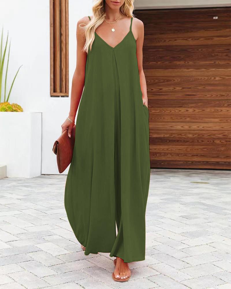 Damen Maxikleid mit Schmalen Spagettiträgern und Luftiger A-Linien-Silhouette Heidi-Mode - Image 12