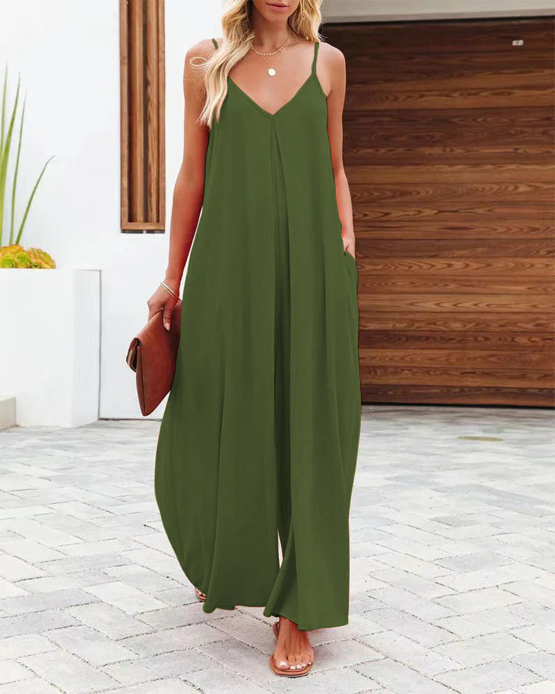 Damen Maxikleid mit Schmalen Spagettiträgern und Luftiger A-Linien-Silhouette Heidi-Mode - Image 13