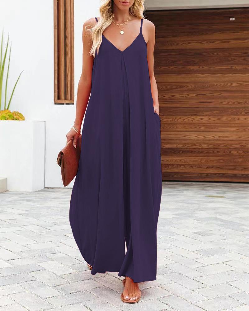 Damen Maxikleid mit Schmalen Spagettiträgern und Luftiger A-Linien-Silhouette Heidi-Mode - Image 18