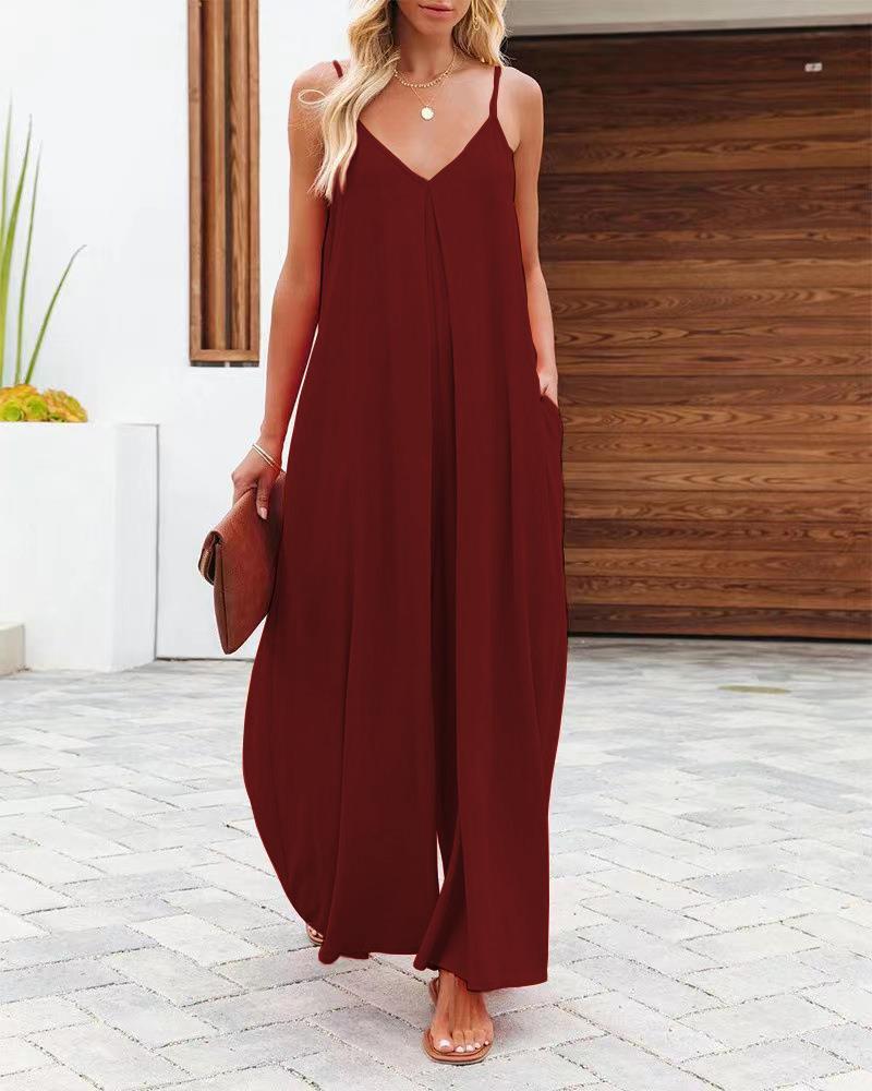Damen Maxikleid mit Schmalen Spagettiträgern und Luftiger A-Linien-Silhouette Heidi-Mode - Image 20