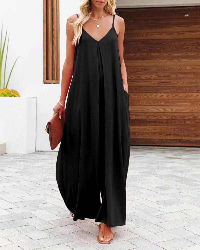 Damen Maxikleid mit Schmalen Spagettiträgern und Luftiger A-Linien-Silhouette Heidi-Mode - Image 22