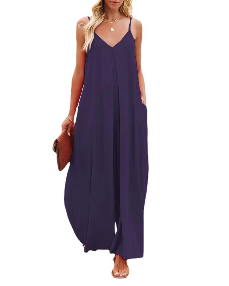 Damen Maxikleid mit Schmalen Spagettiträgern und Luftiger A-Linien-Silhouette Heidi-Mode - Image 5