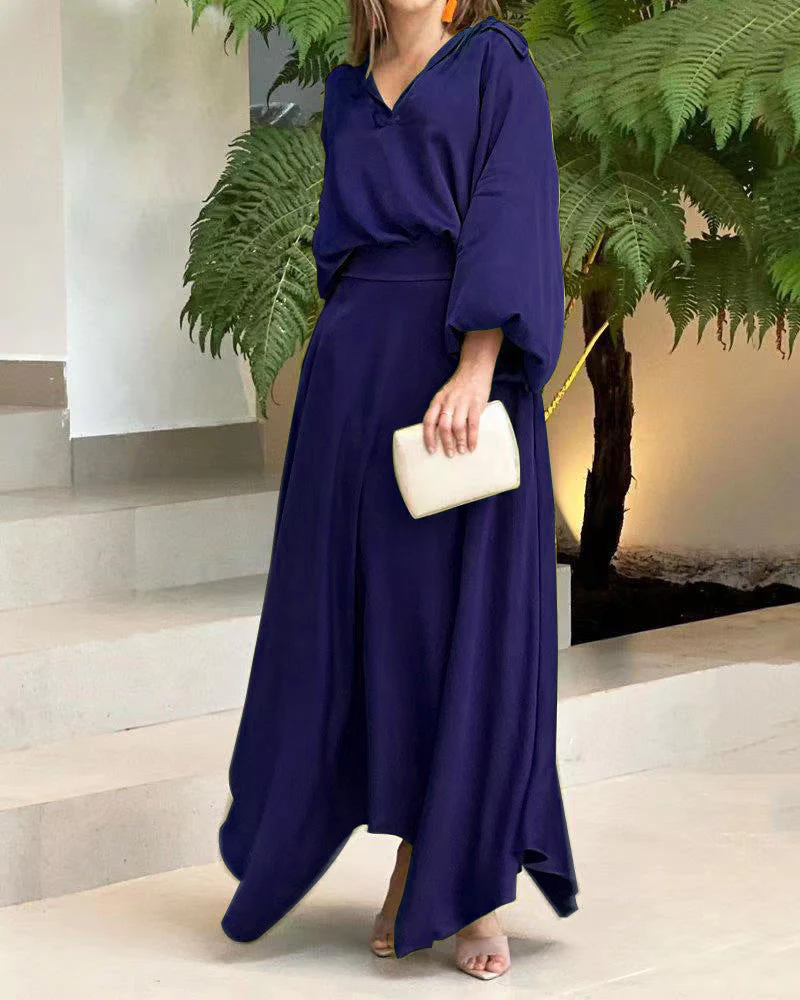 Damen Maxikleid mit Weitem Schnitt und Eleganten Ärmeln Heidi-Mode - Image 10