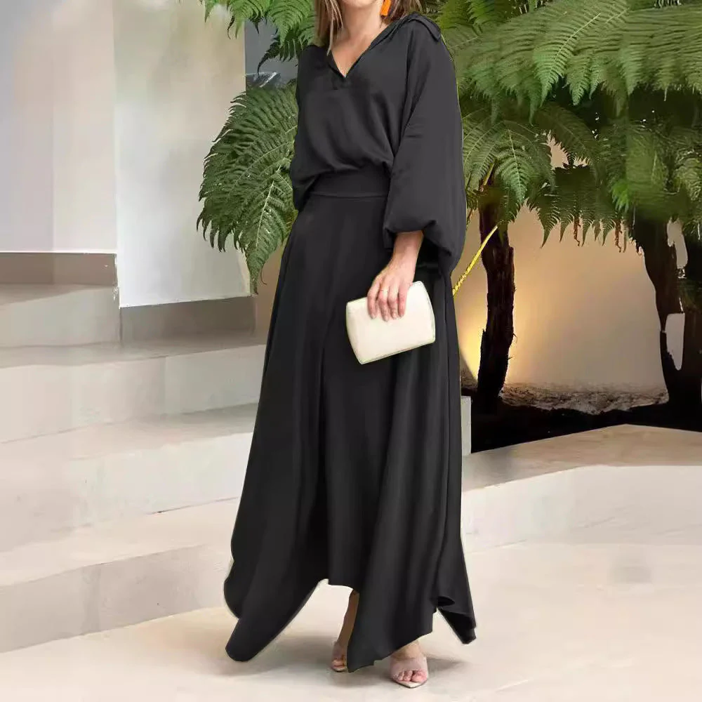 Damen Maxikleid mit Weitem Schnitt und Eleganten Ärmeln Heidi-Mode - Image 3