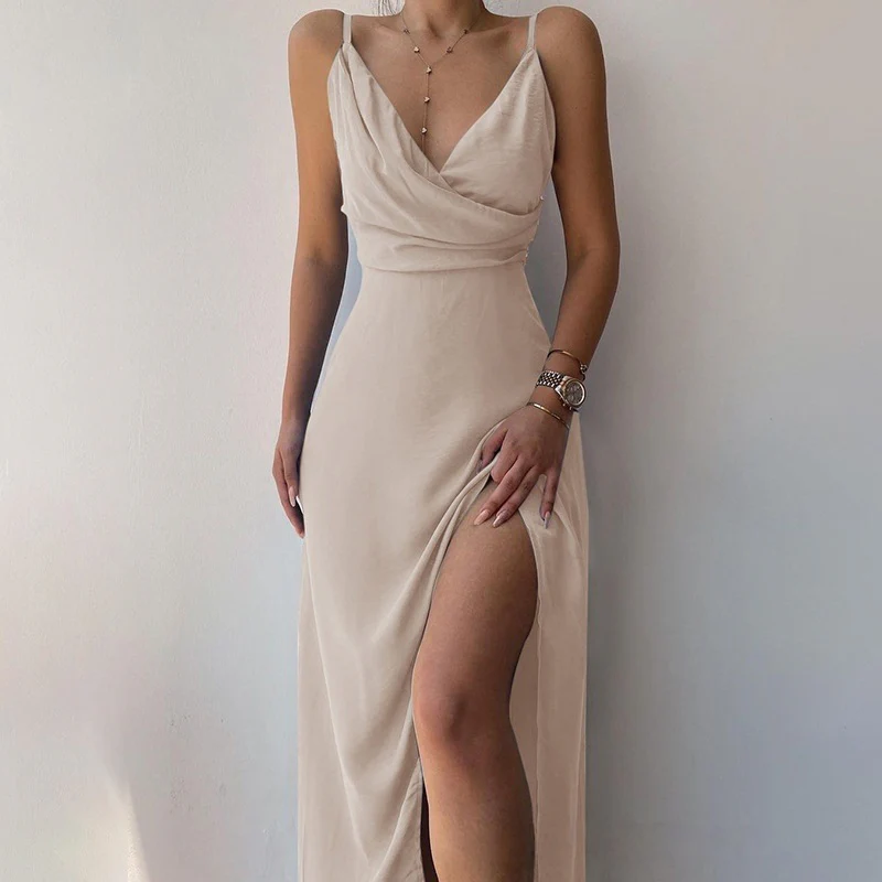 Damen Maxikleid mit Wickeloberteil und seitlichem Schlitz Heidi-Mode - Image 6
