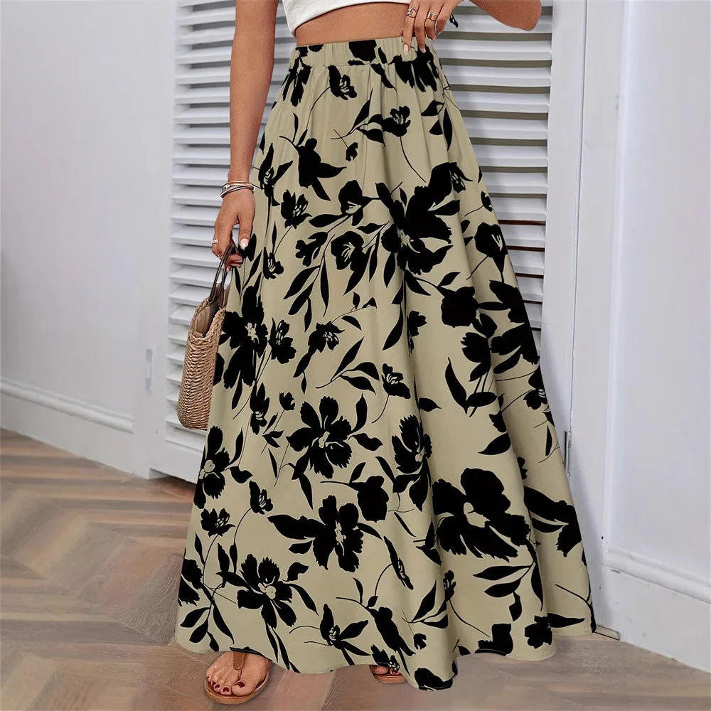 Damen Maxirock mit Floralem Muster Heidi-Mode - Image 2