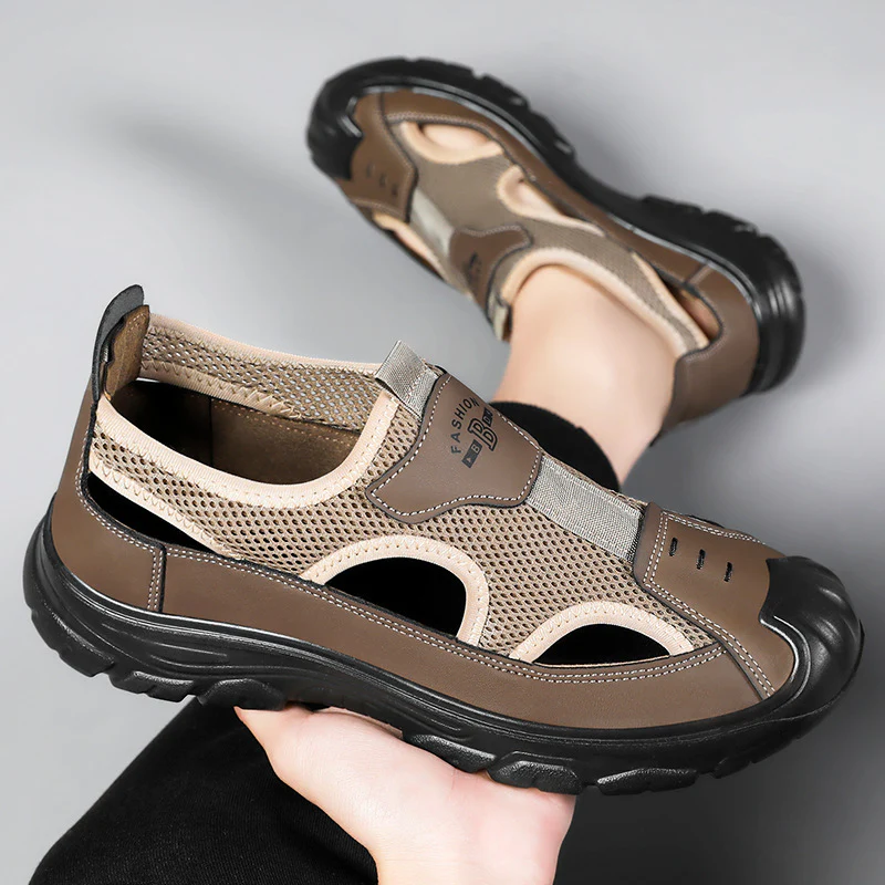Damen Mesh-Sandalen mit rutschfester Laufsohle und verstellbarem Riemen Heidi Mode - Image 3
