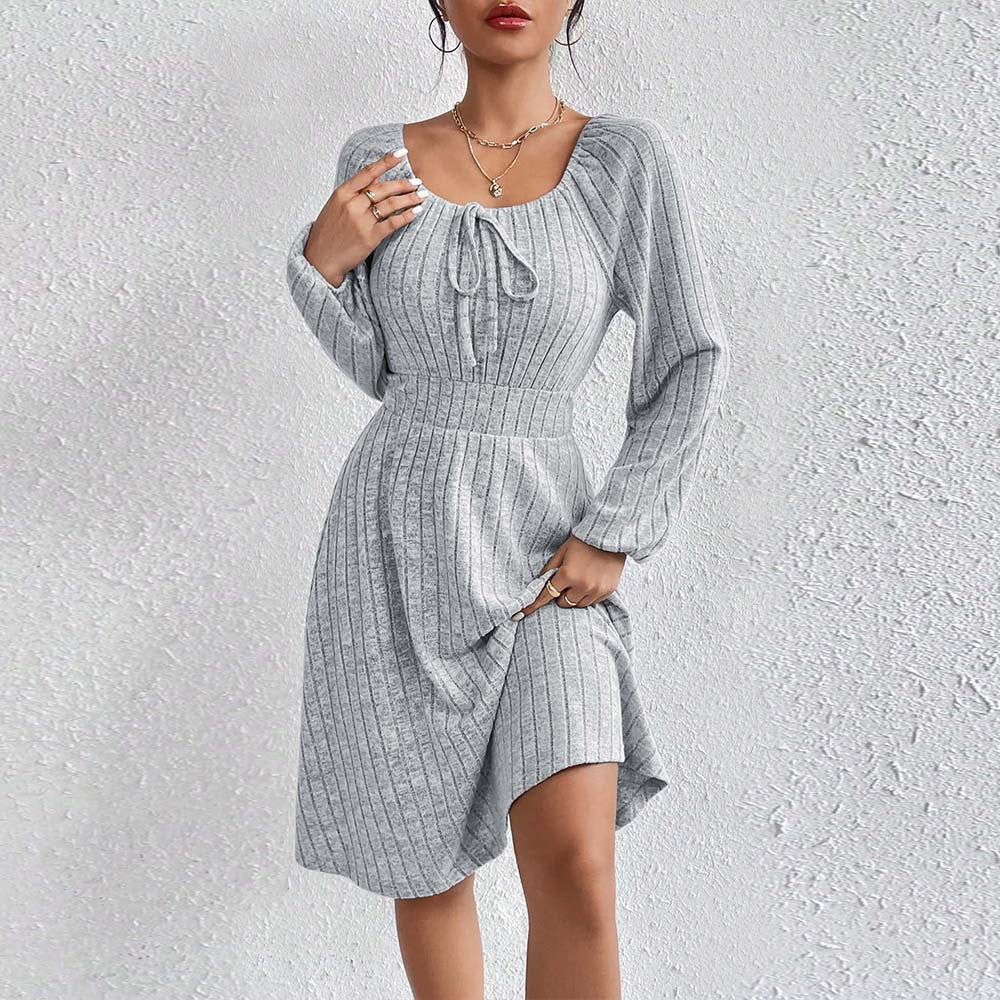 Damen Midi-Kleid mit Elastischem Material und Modischer Raffung Heidi-Mode
