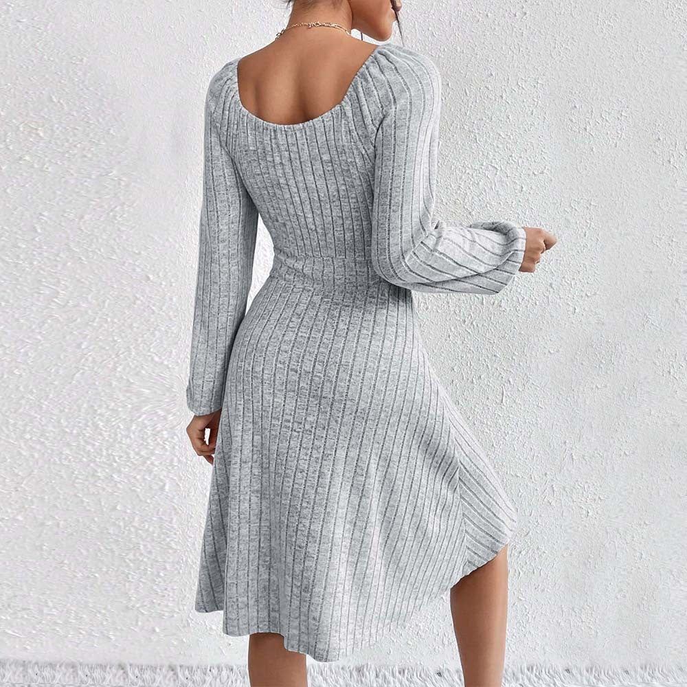 Damen Midi-Kleid mit Elastischem Material und Modischer Raffung Heidi-Mode - Image 2