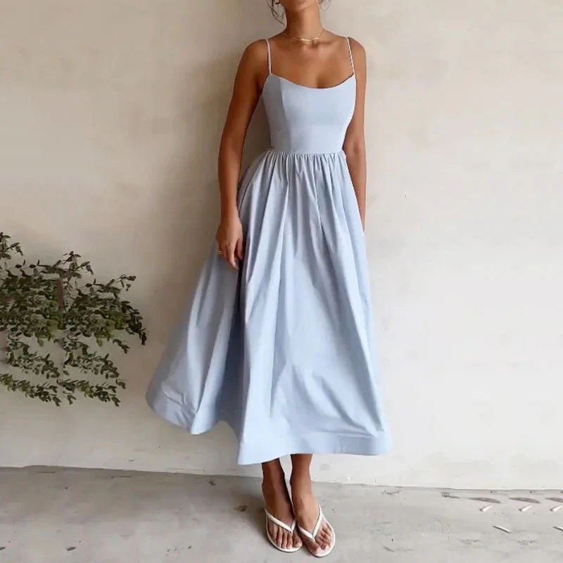 Damen Midi-Kleid mit Tailliertem Oberteil und Schwingendem Rock Heidi-Mode - Image 3