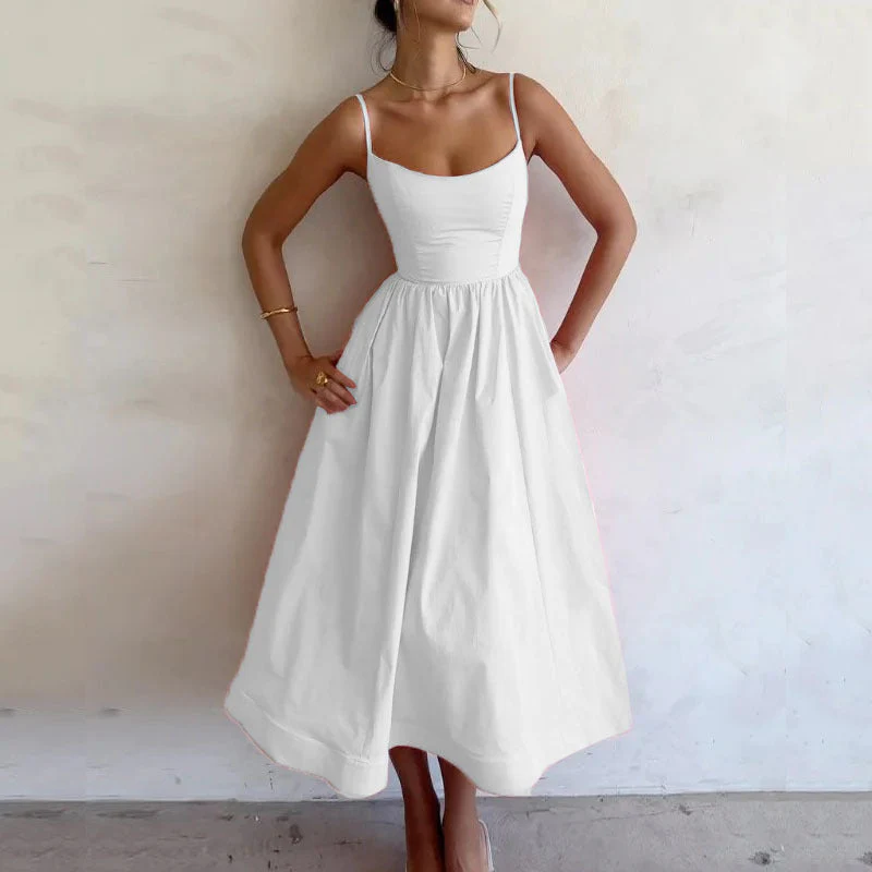 Damen Midi-Kleid mit Tailliertem Oberteil und Schwingendem Rock Heidi-Mode - Image 7