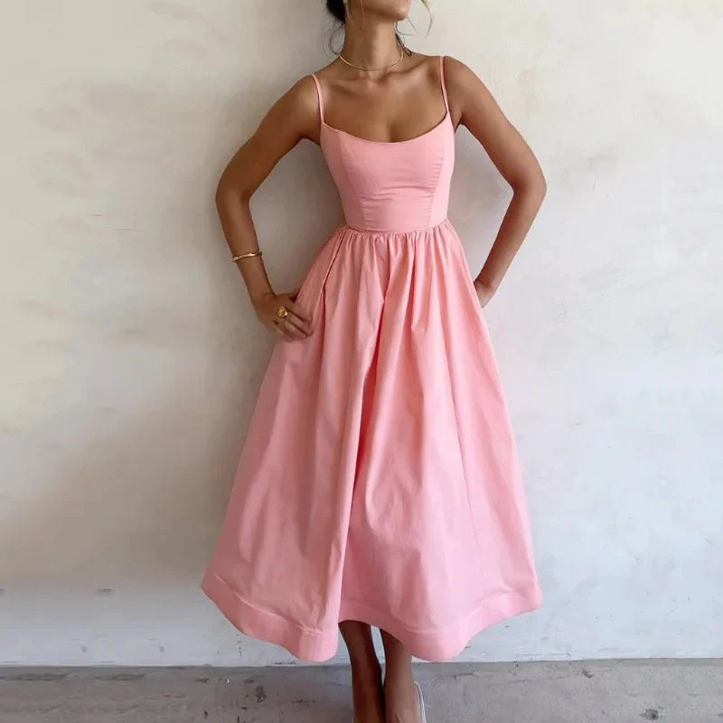 Damen Midi-Kleid mit Tailliertem Oberteil und Schwingendem Rock Heidi-Mode - Image 9