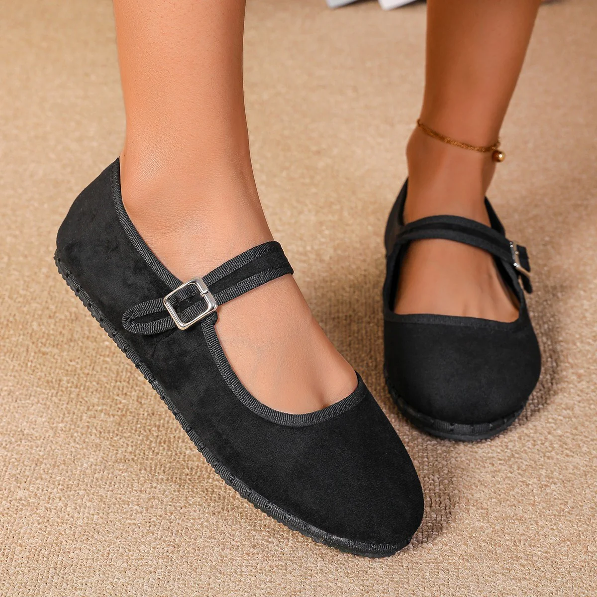 Damen Mocassins mit verstellbarem Riemen und weichem Obermaterial Heidi Mode - Image 8