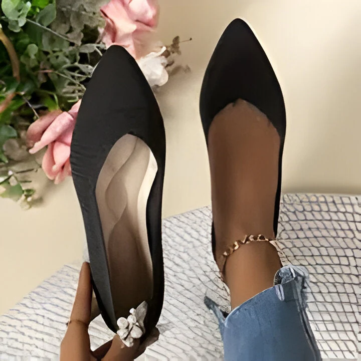 Charmaine | Damen Mode flache Schuhe, Casual Pointed Toe Knit Flats Heidi Mode - Image 2