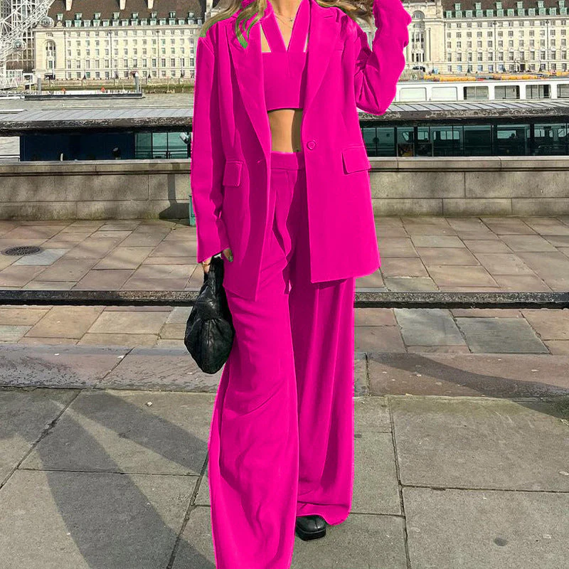 Damen Mode Set mit Weitem Blazer und Cropped Top Heidi-Mode - Image 8
