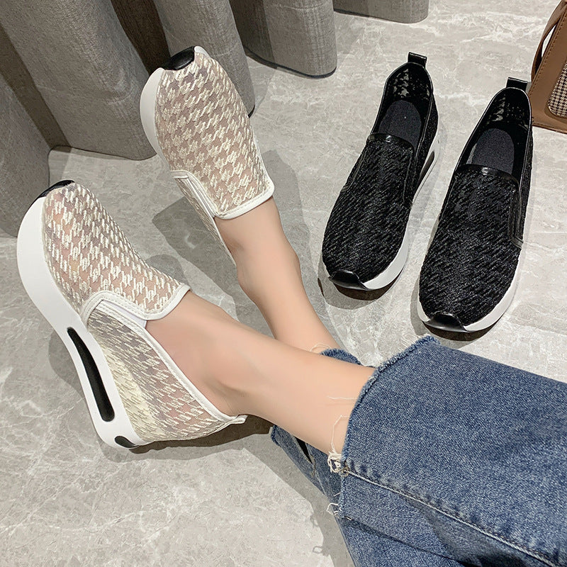 Damen Mode-Sneaker mit innovativem Slip-On Design und hochgezogenem Absatz Heidi Mode - Image 4