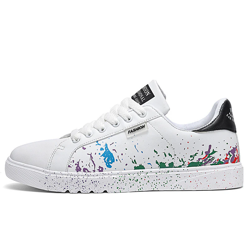 Damen Mode Sneakers mit farbenfrohem Spritzdesign und rutschfester Sohle Heidi Mode - Image 5
