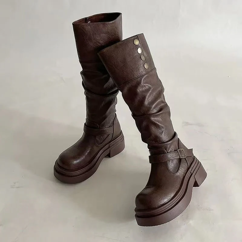 Damen Mode Stiefel mit eleganten Riemen und lässigem Design Heidi Mode - Image 4
