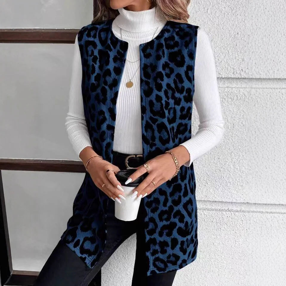 Damen Mode Weste mit Leopardenmuster Heidi-Mode - Image 4
