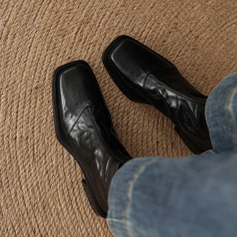 Damen moderne Chelsea Boots mit elegantem Glattleder und praktischem Reißverschluss Heidi Mode - Image 3