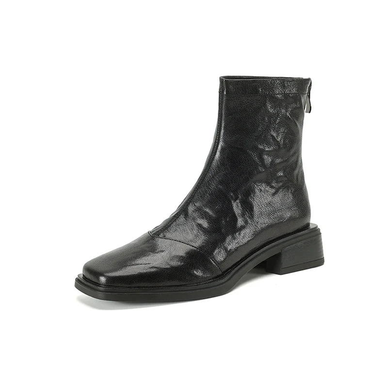 Damen moderne Chelsea Boots mit elegantem Glattleder und praktischem Reißverschluss Heidi Mode - Image 5